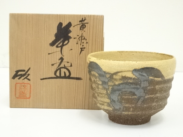 JAPANESE TEA CEREMONY / KI-SETO TEA BOWL CHAWAN